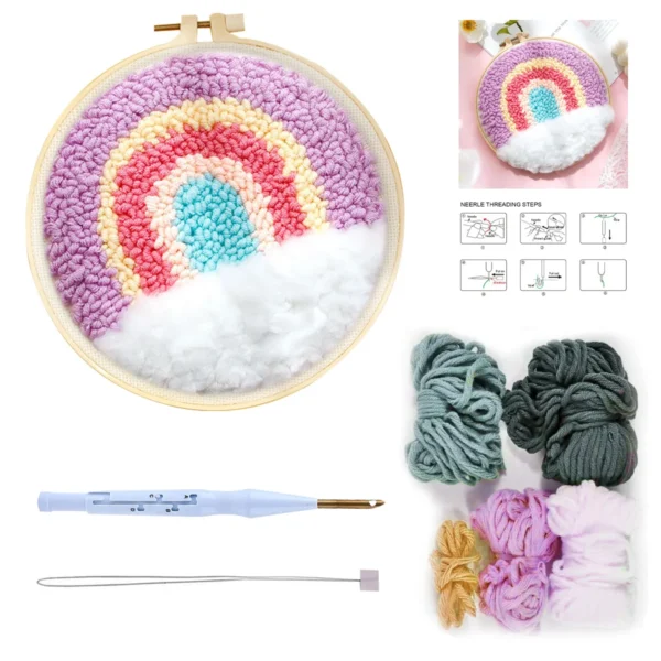 Knitting Kits - DIY Punch Needle Embroidery Set
