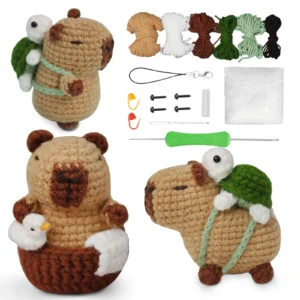 Capybara Crochet Kit for Beginners – Cute Animal Gif